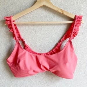 NWT Aerie American Eagle Scoop Bikini Top Coral Size Large Extra Large